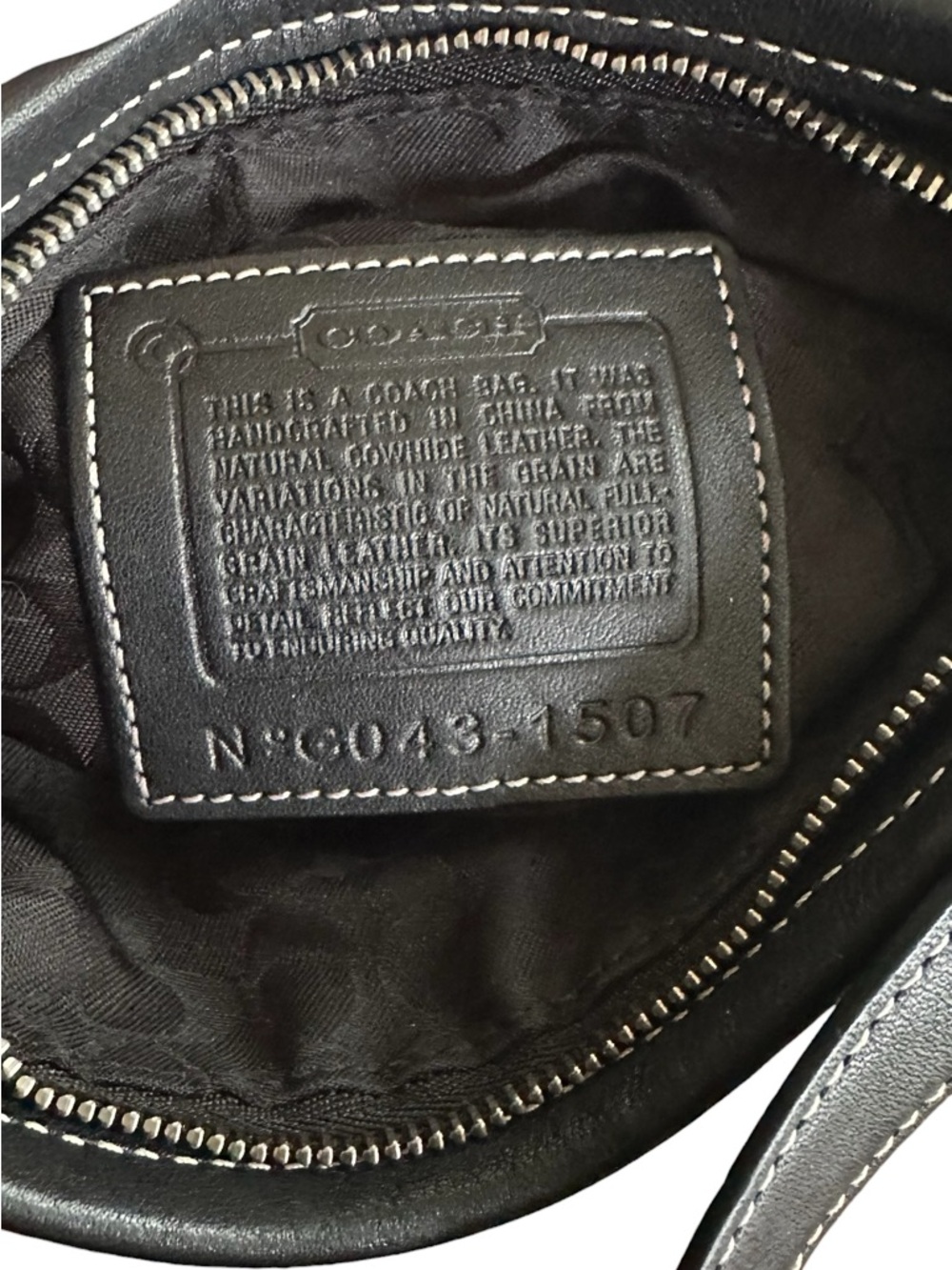 Coach Mini Black Leather Shoulder Bag Y2K 90s Underarm Purse Style 1507 - Picture 5 of 13